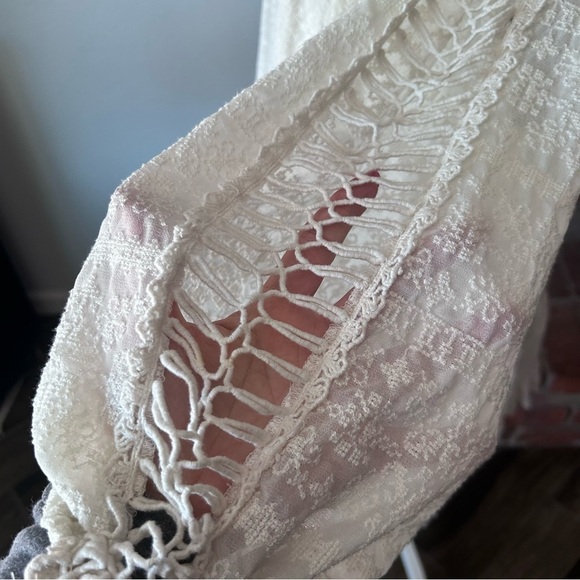 Free People Venice Crochet Mini Dress in Ivory Sz S - Picture 11 of 13